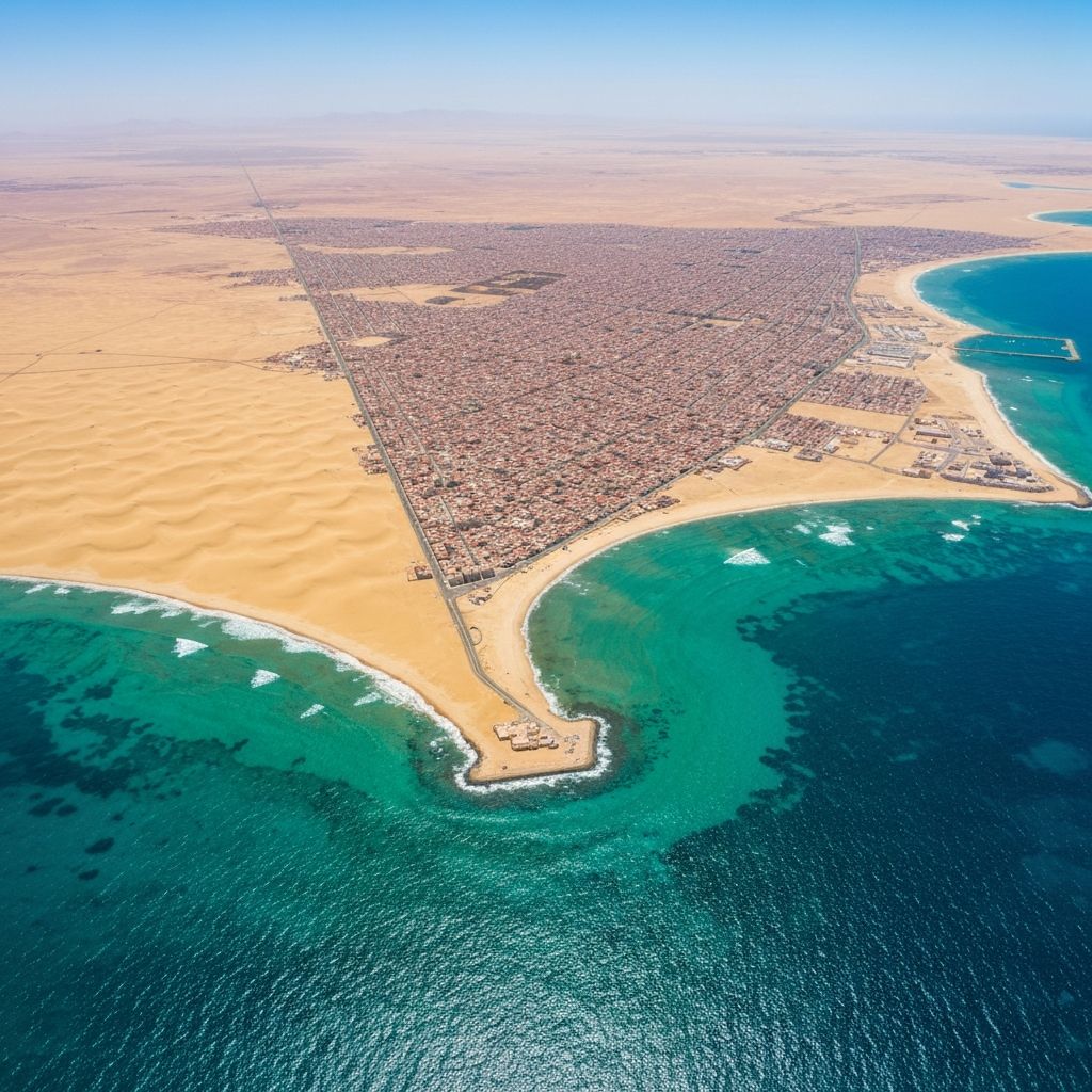 Vue panoramique de Dakhla